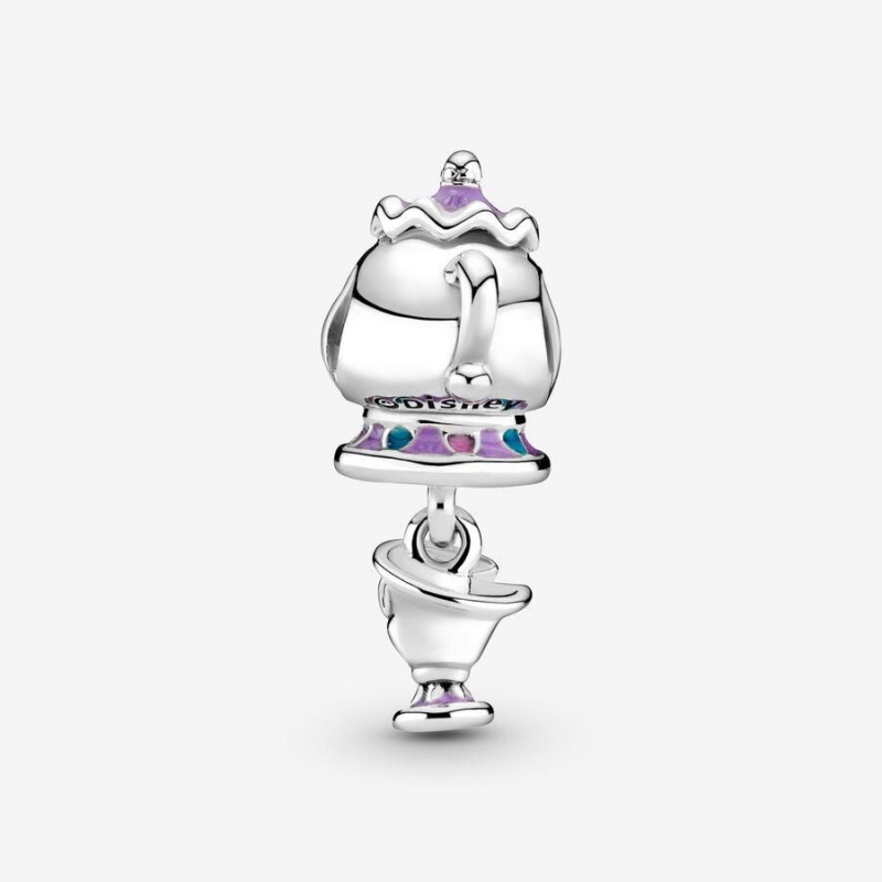 Charm Pendentif Pandora Disney Beauty and the Beast Mrs. Potts and Chip Violette | ECD-17304279