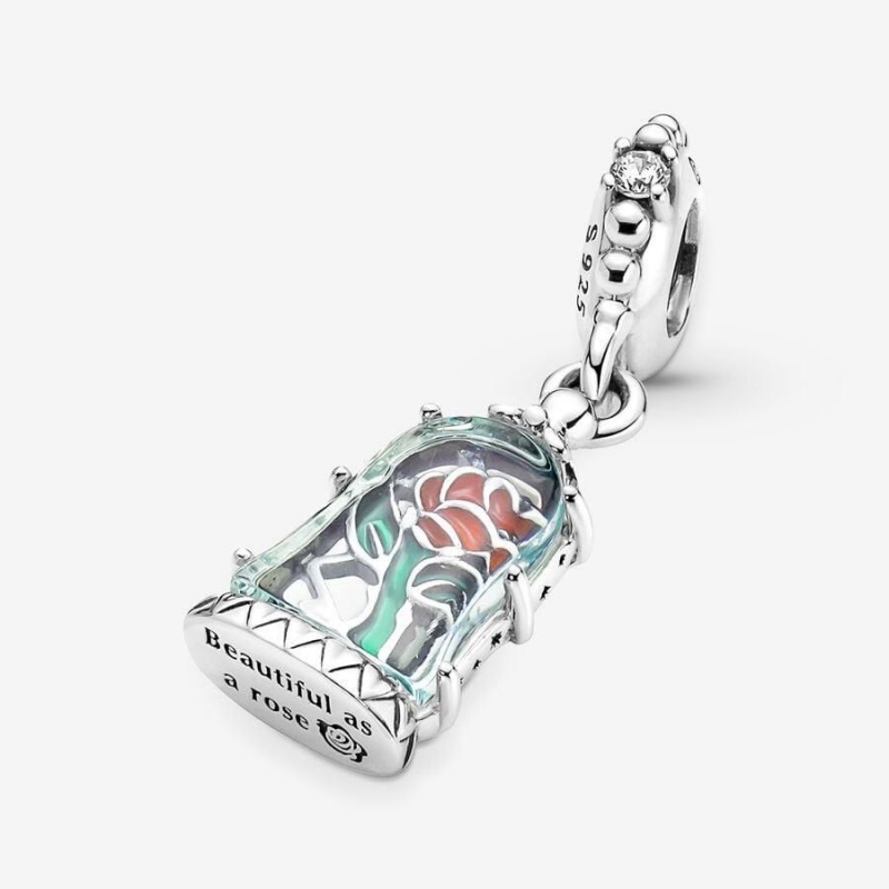 Charm Pendentif Pandora Disney Beauty and the Beast Enchanted Rose Multicolore | IMQ-83257293