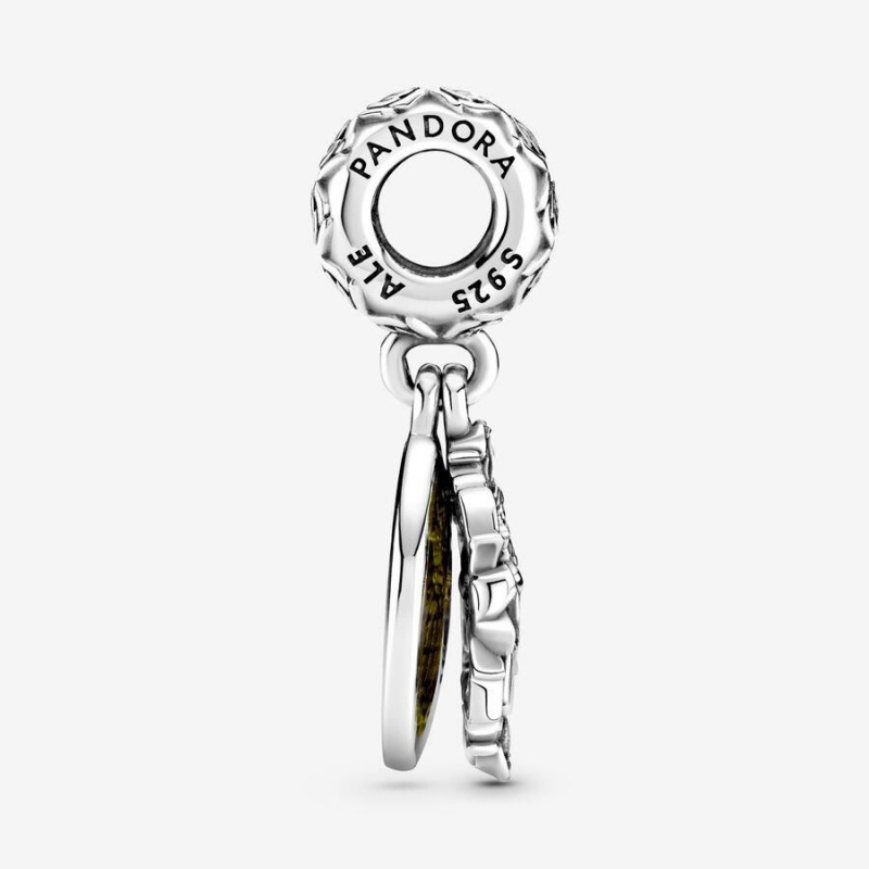 Charm Pendentif Pandora Disney Beauty and the Beast Dancing Jaune | COZ-77767184