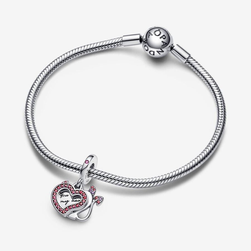 Charm Pendentif Pandora Devil Heart Double Multicolore | JXS-19923028