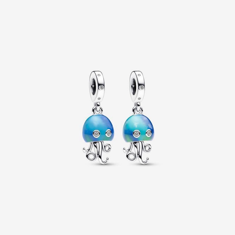 Charm Pendentif Pandora Color-Changing Jellyfish Turquoise | HJX-92180800