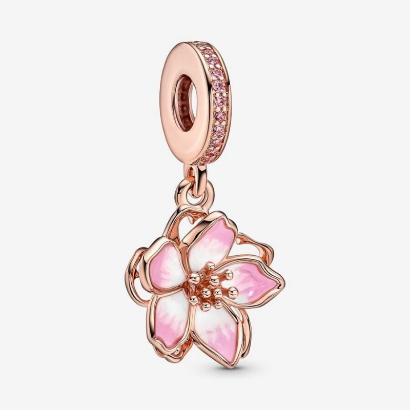 Charm Pendentif Pandora Cherry Blossom Rose | EBL-31315698