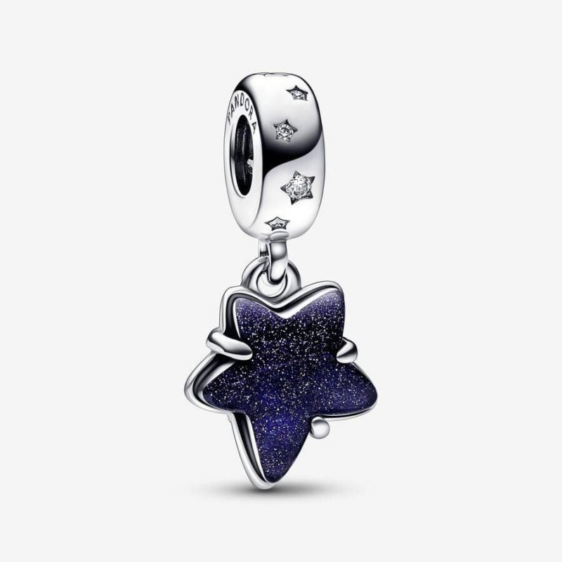 Charm Pendentif Pandora Celestial Galaxy Star Murano Bleu | WMP-50656690