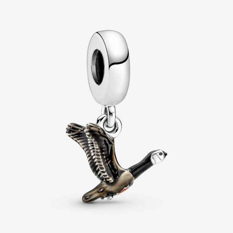 Charm Pendentif Pandora Canadian Goose & Maple Leaf Multicolore | RJO-64764184