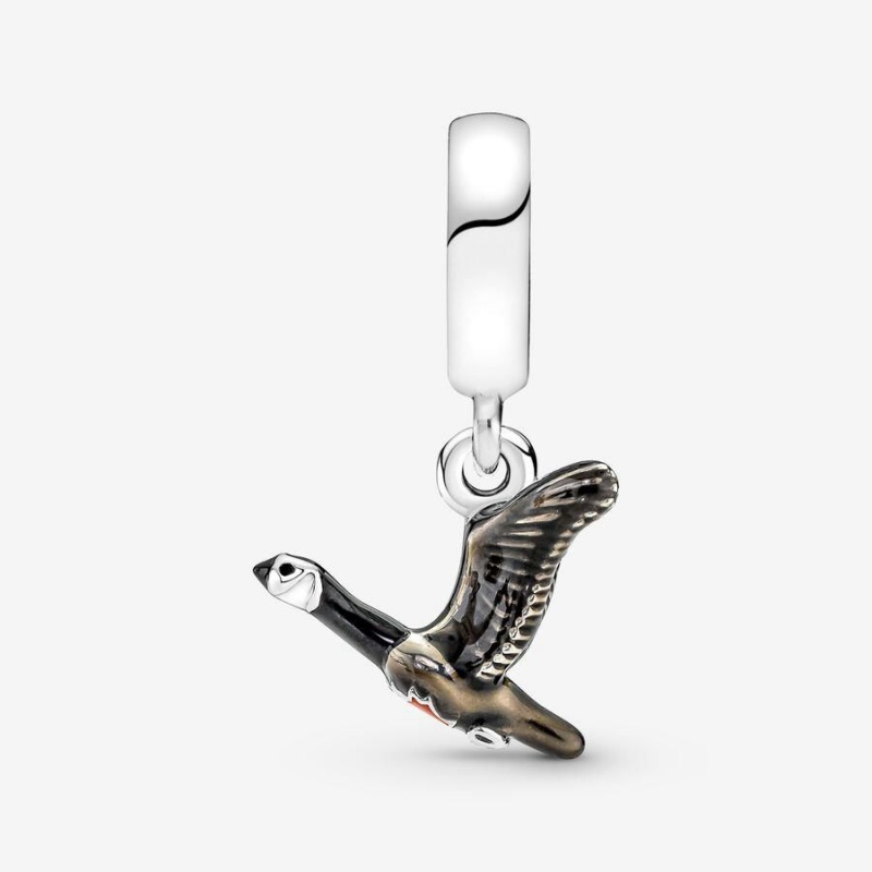 Charm Pendentif Pandora Canadian Goose & Maple Leaf Multicolore | RJO-64764184