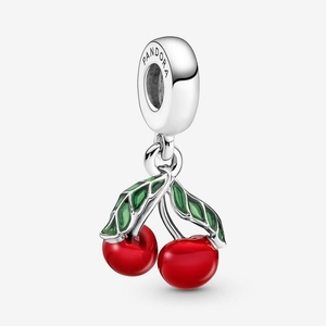 Charm Pendentif Pandora Asymmetrical Cherry Fruit Rouge | UKN-60085347