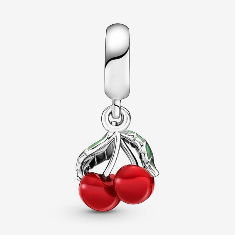 Charm Pendentif Pandora Asymmetrical Cherry Fruit Rouge | UKN-60085347