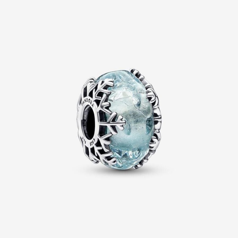 Charm Pandora D'hiver Snowflake Murano Bleu | LFO-17134053