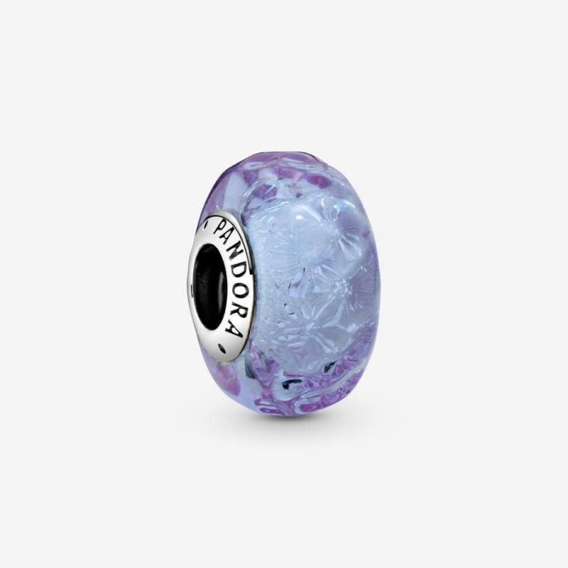 Charm Pandora Wavy Murano Glass Violette | ZZN-72845795