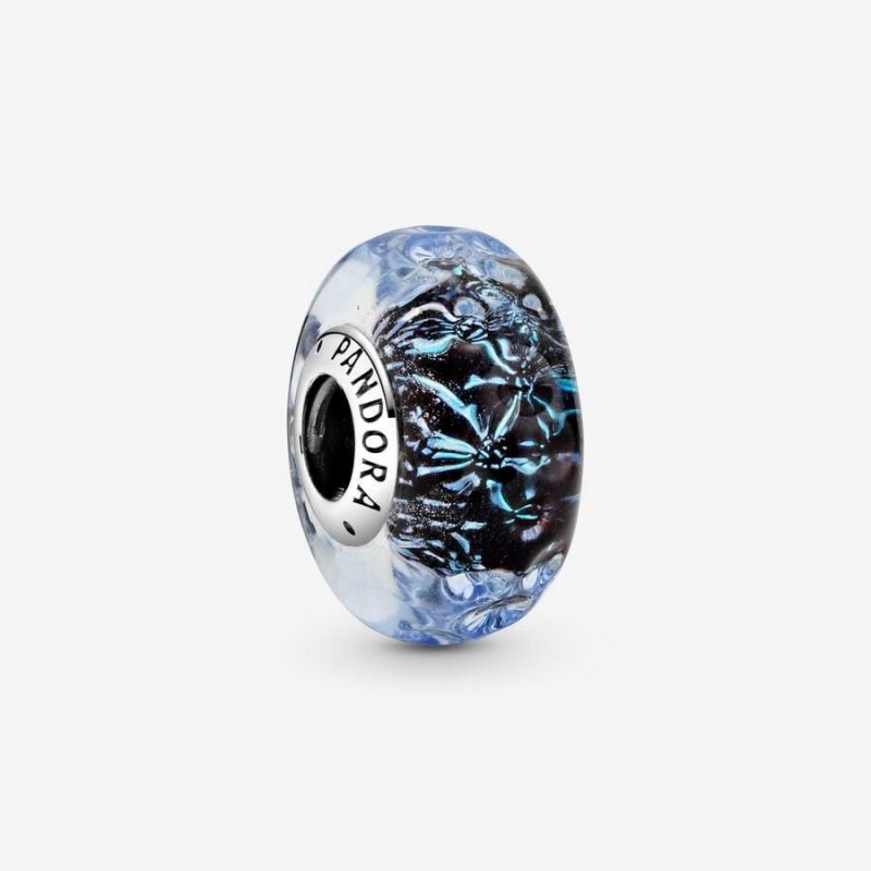 Charm Pandora Wavy Murano Glass Ocean Bleu | UKA-94976968