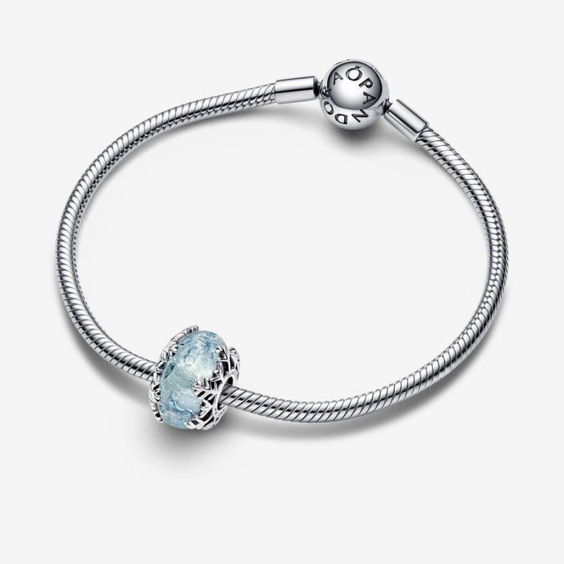 Charm Pandora D'hiver Snowflake Murano Bleu | LFO-17134053