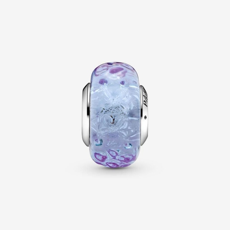 Charm Pandora Wavy Murano Glass Violette | ZZN-72845795