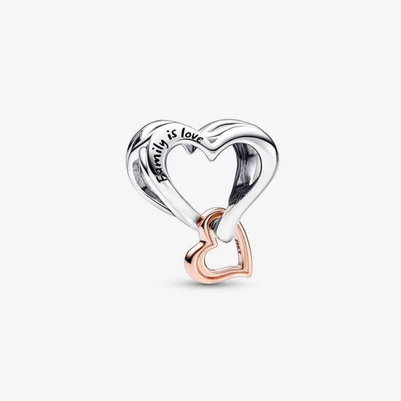 Charm Pandora Two-Tone Openwork Infinity Heart | RXG-97367749