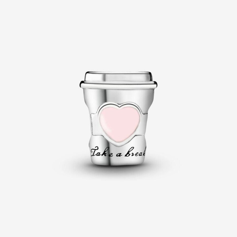 Charm Pandora Take a Break Coffee Cup Rose | FTP-74168739