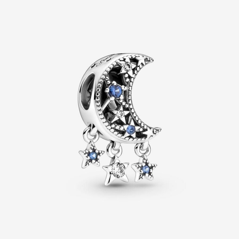 Charm Pandora Star & Crescent Moon Bleu | RBY-59951755