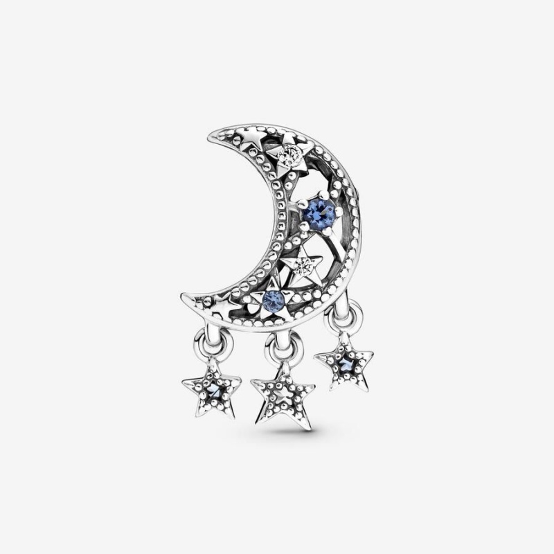 Charm Pandora Star & Crescent Moon Bleu | RBY-59951755