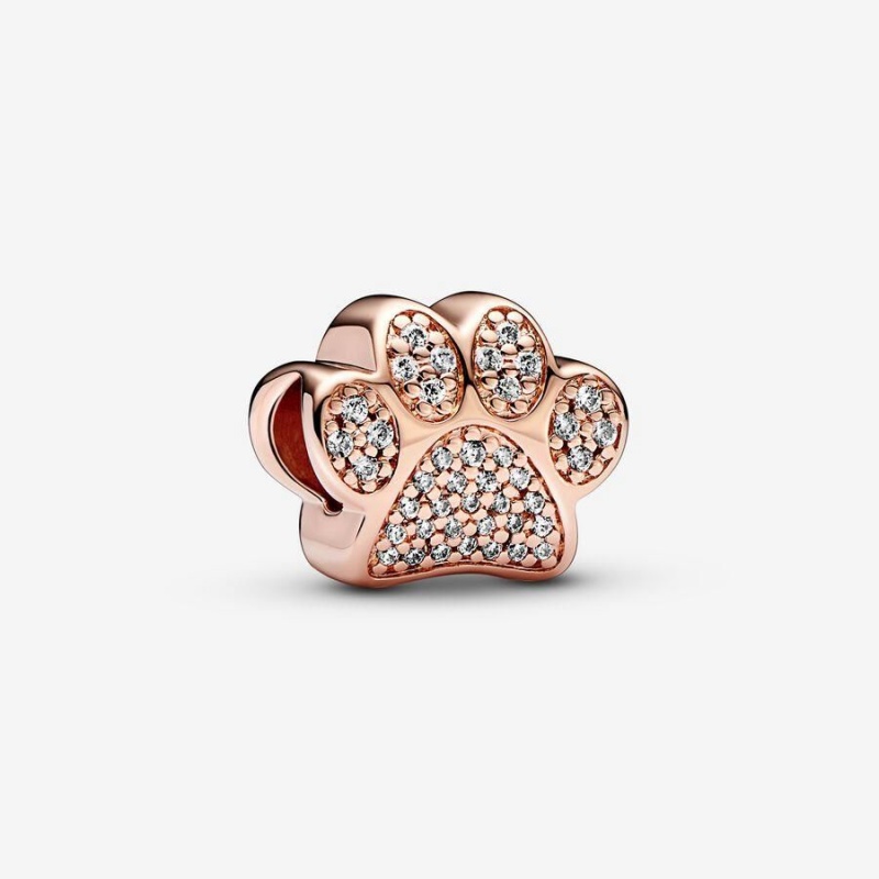 Charm Pandora Sparkling Paw Print | BRW-53628616