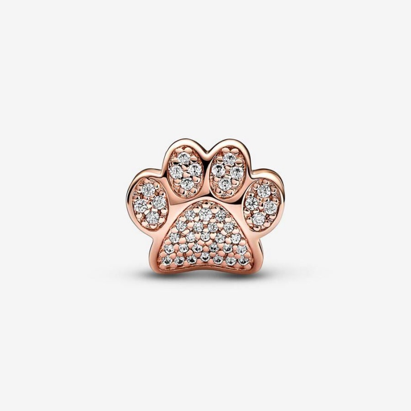 Charm Pandora Sparkling Paw Print | BRW-53628616