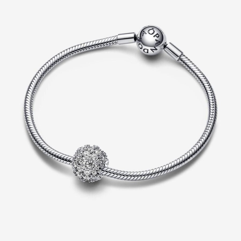 Charm Pandora Sparkling Pavé Round | BXQ-77323922