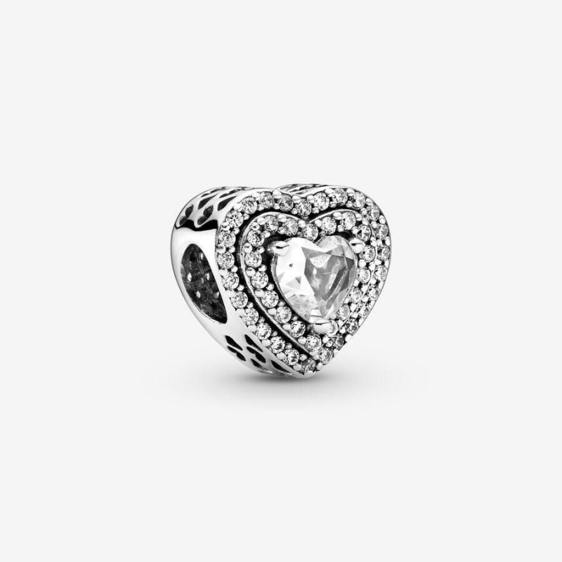 Charm Pandora Sparkling Leveled Hearts | XJG-69306392