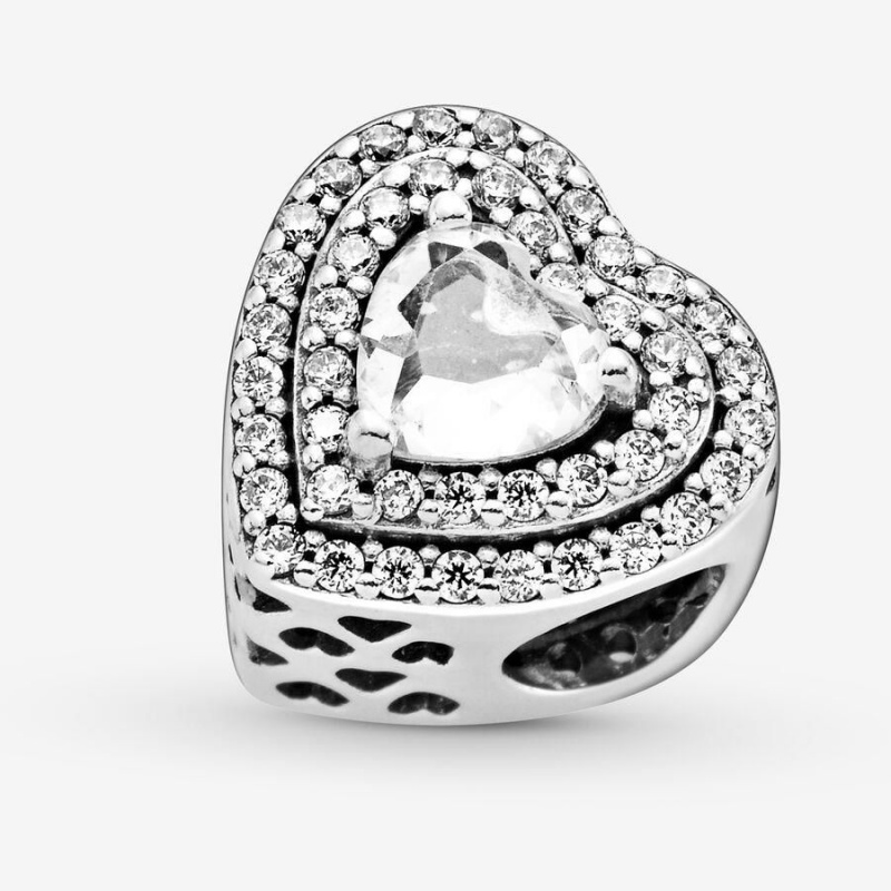 Charm Pandora Sparkling Leveled Hearts | XJG-69306392