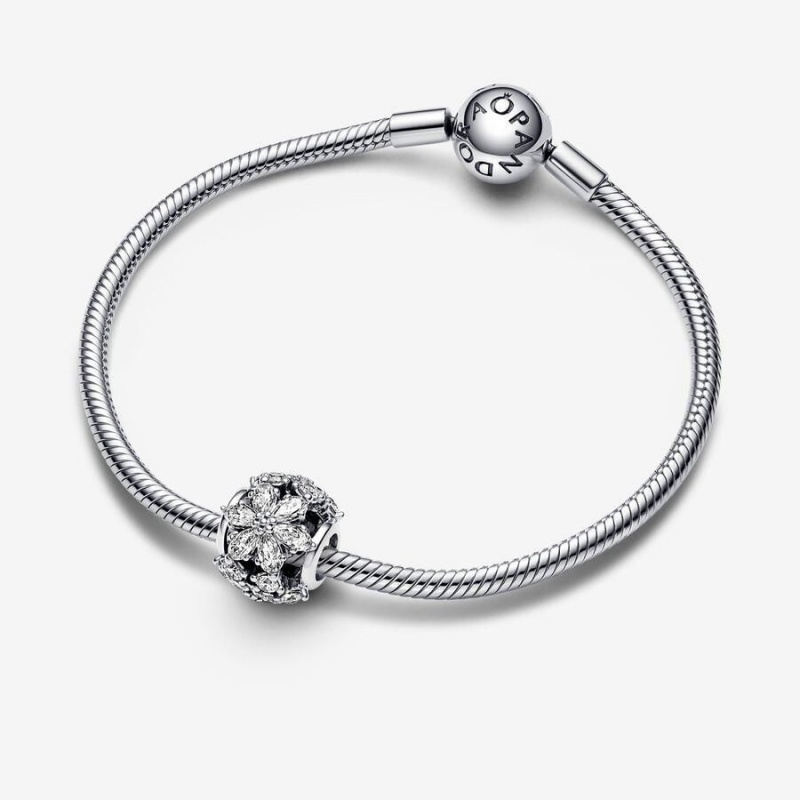 Charm Pandora Sparkling Herbarium Cluster Round | WJO-44860009