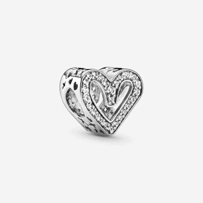 Charm Pandora Sparkling Freehand Heart | SKC-61989314