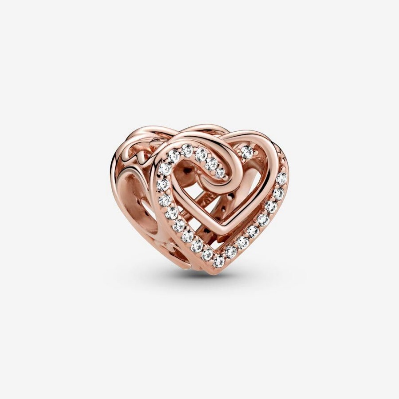 Charm Pandora Sparkling Entwined Hearts | OFV-14867340