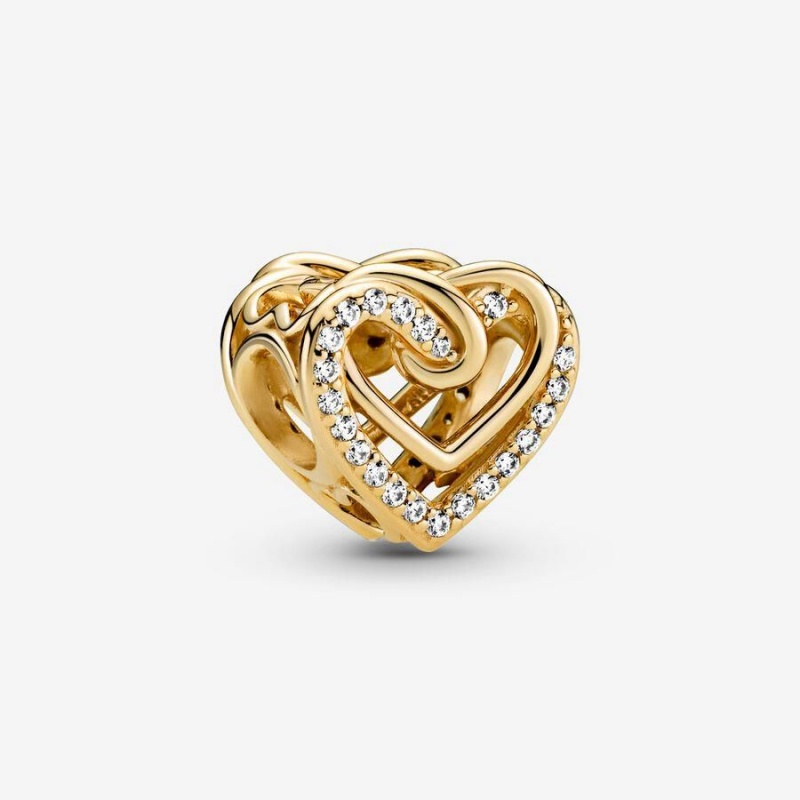 Charm Pandora Sparkling Entwined Hearts | HPE-82798453