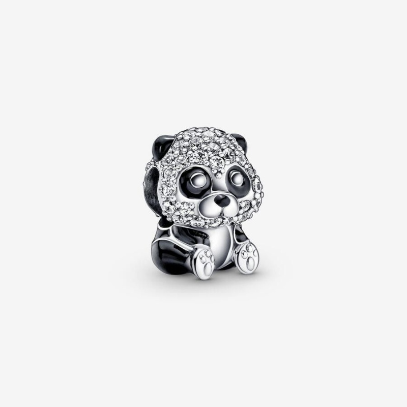 Charm Pandora Sparkling Cute Panda Noir | KDP-02368493