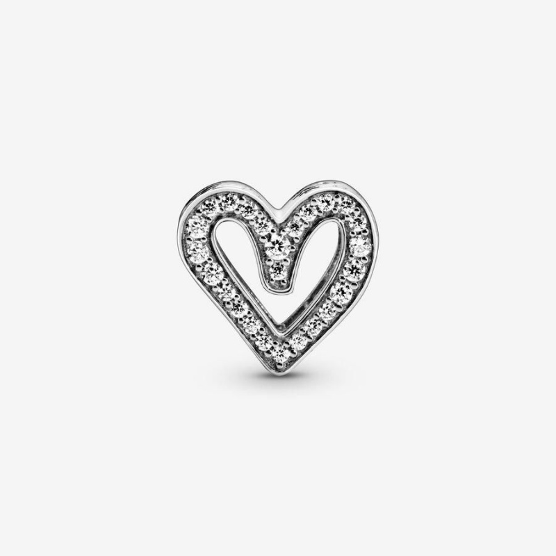 Charm Pandora Sparkling Freehand Heart | SKC-61989314