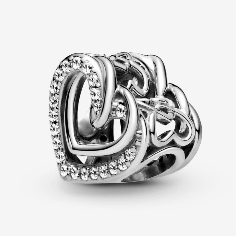 Charm Pandora Sparkling Entwined Hearts | GWU-64224645