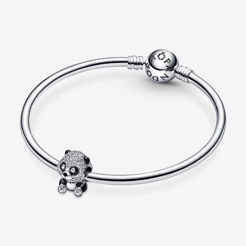 Charm Pandora Sparkling Cute Panda Noir | KDP-02368493