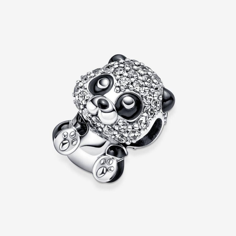 Charm Pandora Sparkling Cute Panda Noir | KDP-02368493