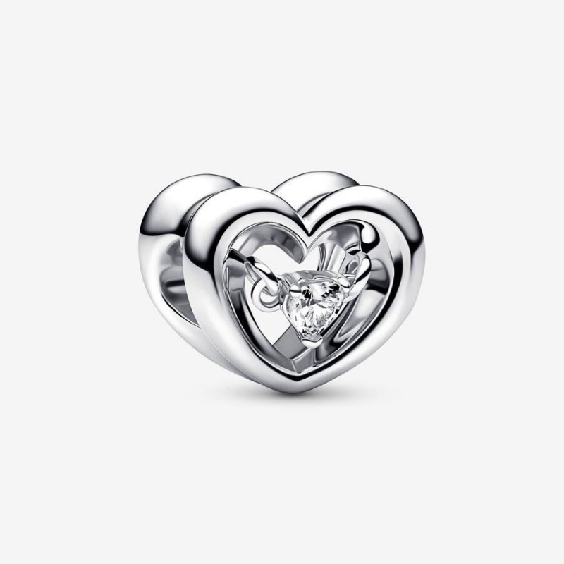 Charm Pandora Radiant Heart & Floating Stone | NVY-74094446