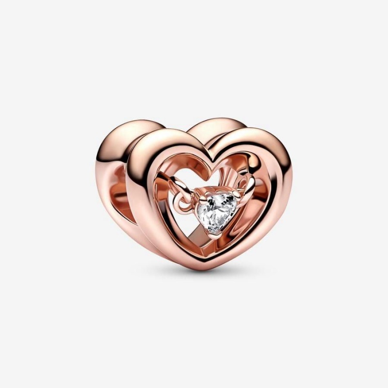 Charm Pandora Radiant Heart & Floating Stone | JWR-66604840