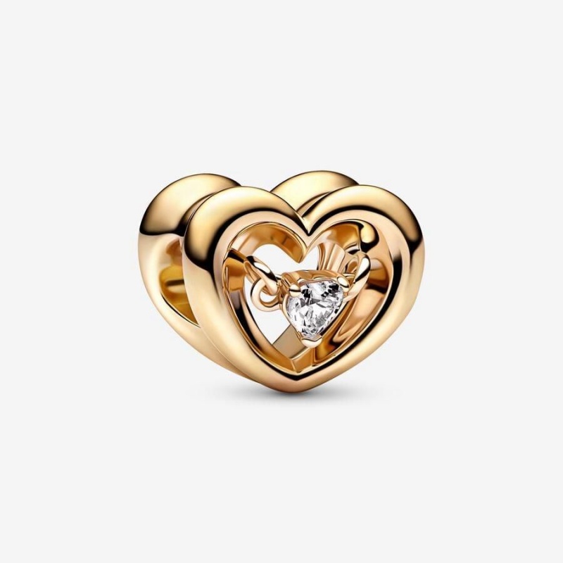 Charm Pandora Radiant Heart & Floating Stone | ZSE-30789375