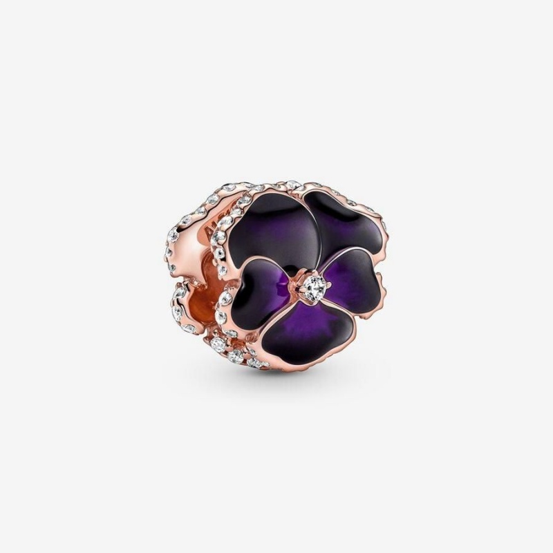 Charm Pandora Pansy Flower Violette | JMU-68464777