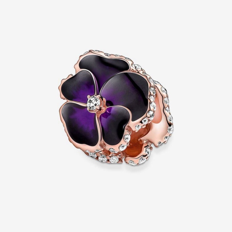 Charm Pandora Pansy Flower Violette | JMU-68464777