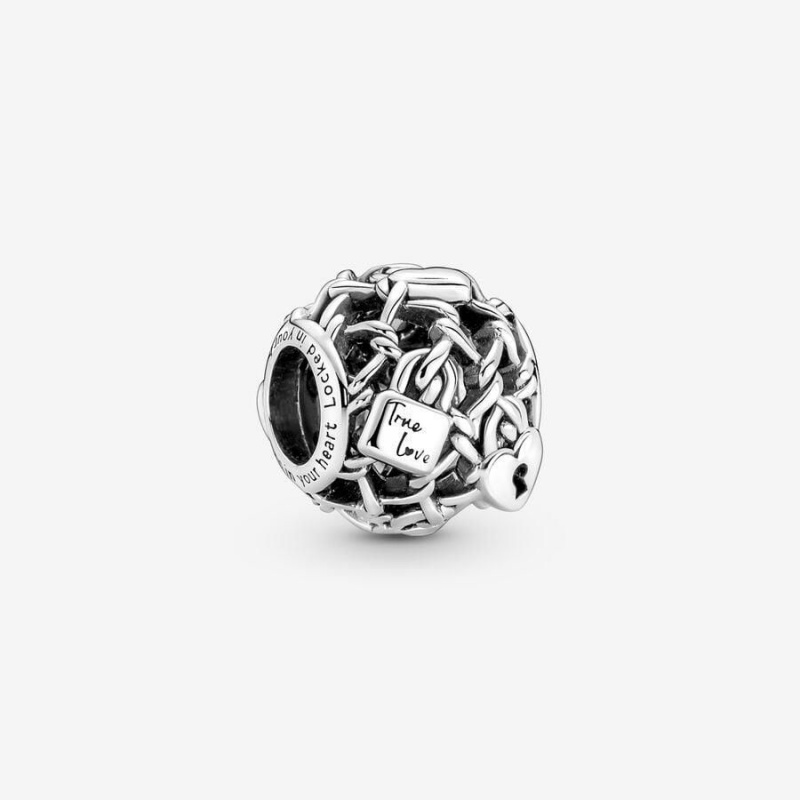 Charm Pandora Openwork Chain Link Padlock | NLO-86653656