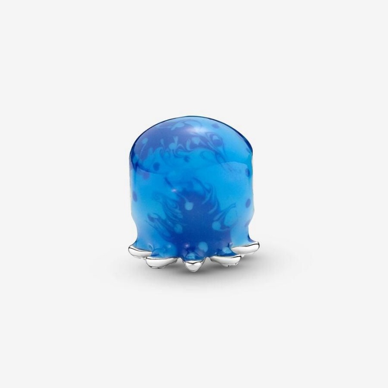 Charm Pandora Ocean Bubbles & Waves Octopus Bleu | IIA-25367217