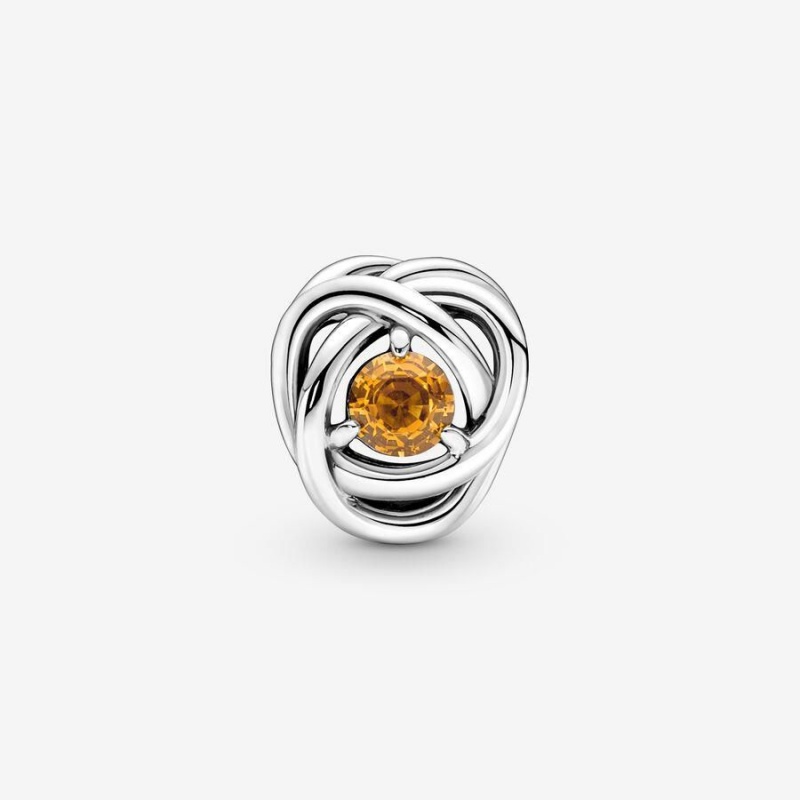 Charm Pandora November Honey Eternity Circle Jaune | HAX-32180567