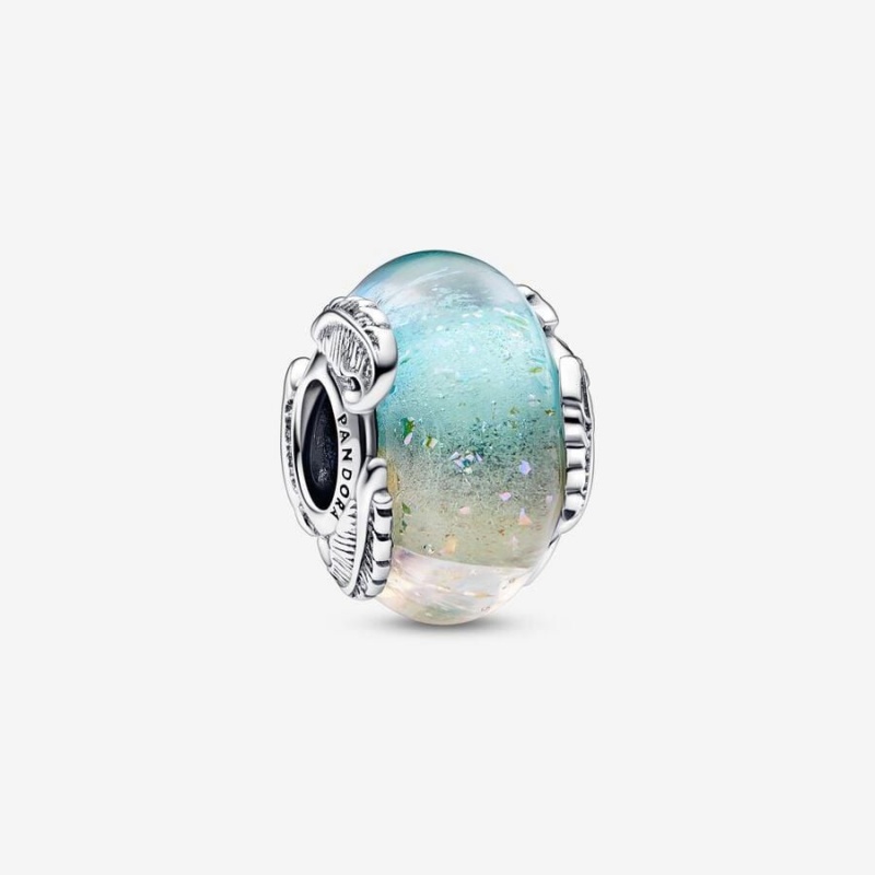 Charm Pandora Murano Glass & Curved Feather Multicolore | AWU-36736384