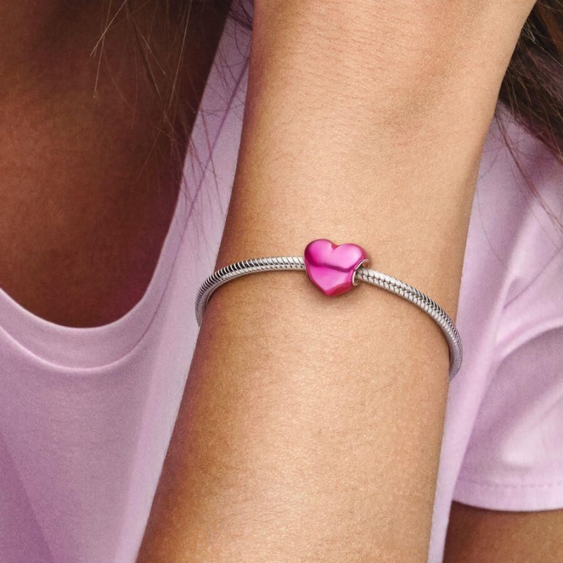 Charm Pandora Metallic Heart Rose | PWT-77238763