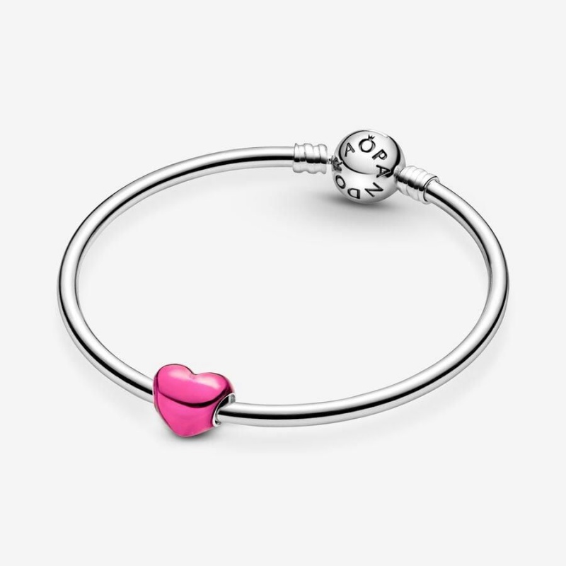 Charm Pandora Metallic Heart Rose | PWT-77238763