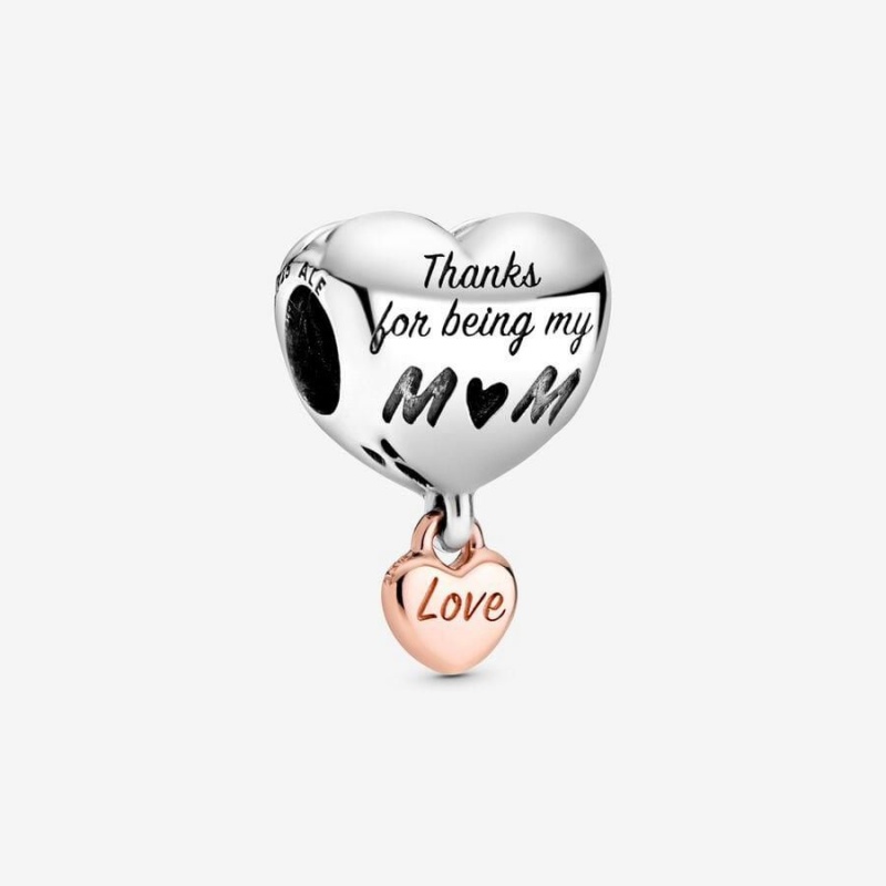 Charm Pandora Love You Mom Heart | CSB-87675642