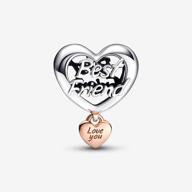 Charm Pandora Love You Best Friend Heart | LRB-38813480