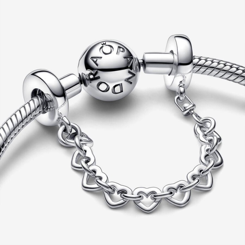 Charm Pandora Linked Hearts Sécurité Chain | OEA-65741653