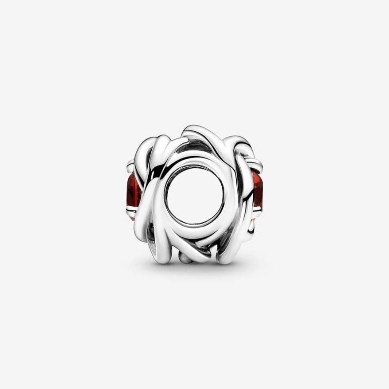 Charm Pandora January Eternity Circle Rouge | BQS-51963788