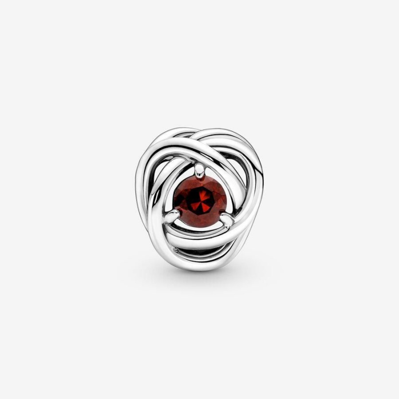 Charm Pandora January Eternity Circle Rouge | BQS-51963788